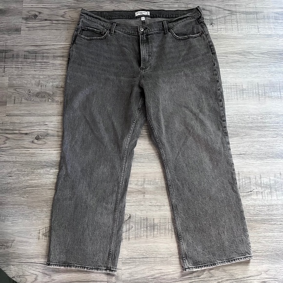 Abercrombie & Fitch The Baggy Low Rise Jeans Curve Love Women's Size 34/18s - Picture 1 of 5